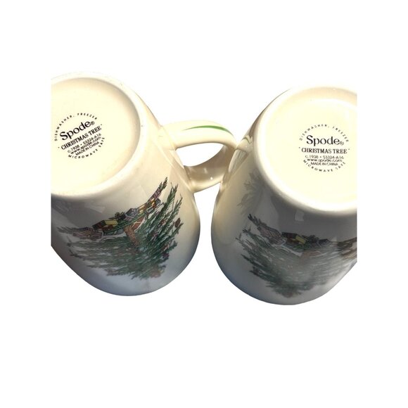 Spode Christmas Tree S3324-A16 Large Mugs Set/2 6" Tall X 4" Diameter 22oz - Picture 4 of 7